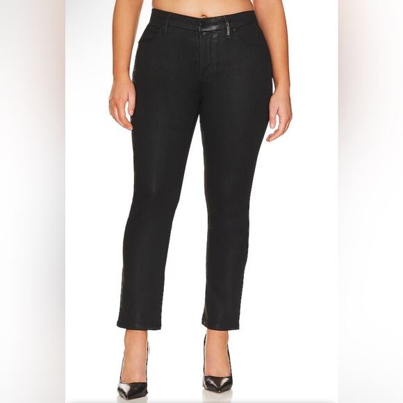 NWT NEW Good American Good Legs Straight Coated Jean Size 20 - Picture 1 of 16